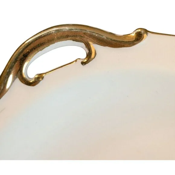 Noritake Azalea Bon Bon Dish 6.5" Floral Design Gold Handle Morimura mark - Picture 4 of 13